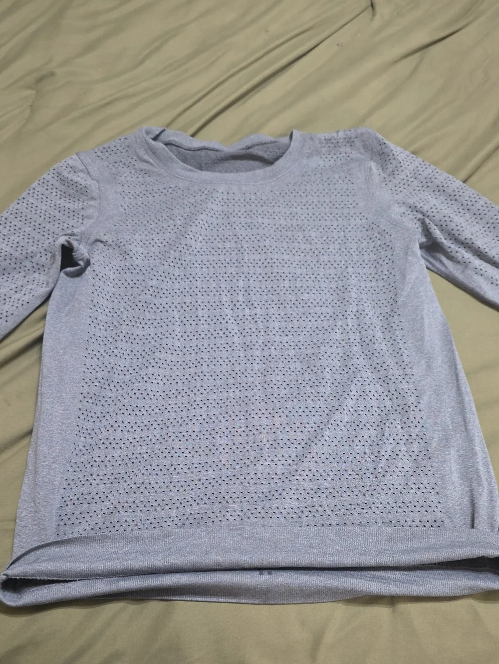 lululemon athletica Light Lavender Perforated Long Sleeve Top